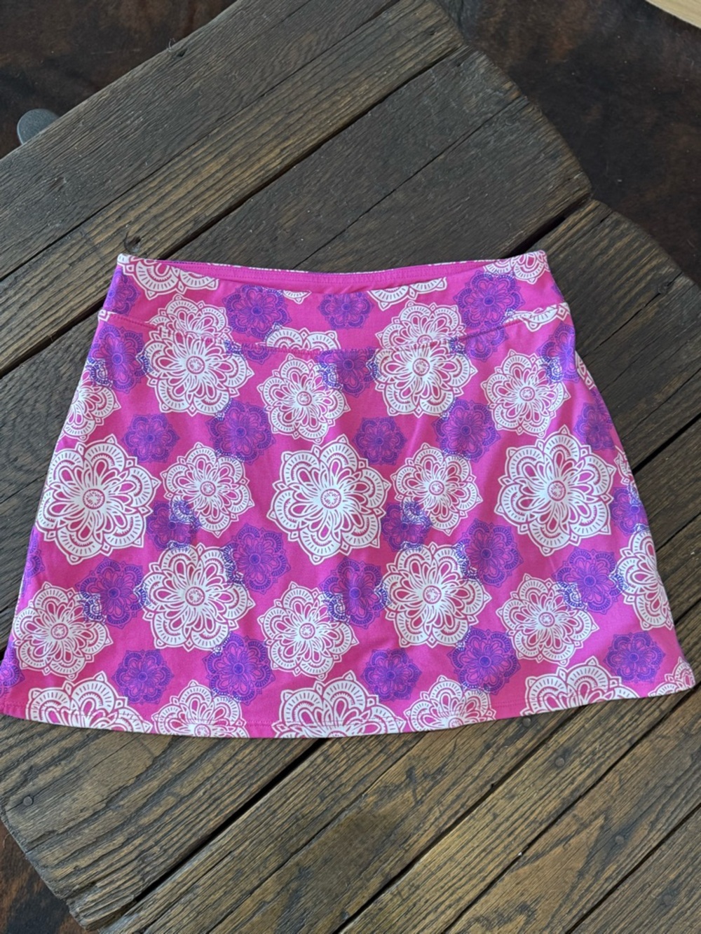 Tranquility by Colorado Clothing Pink White Purple Floral Skirt Skort Size Small